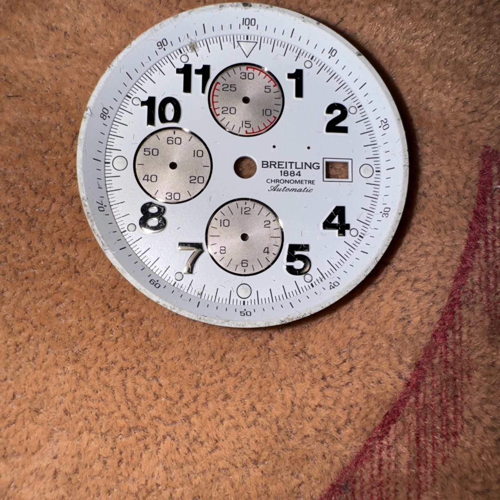 🔥 OEM Breitling White Chronograph Dial Automatic Date 3 Sundial Chronomat Style