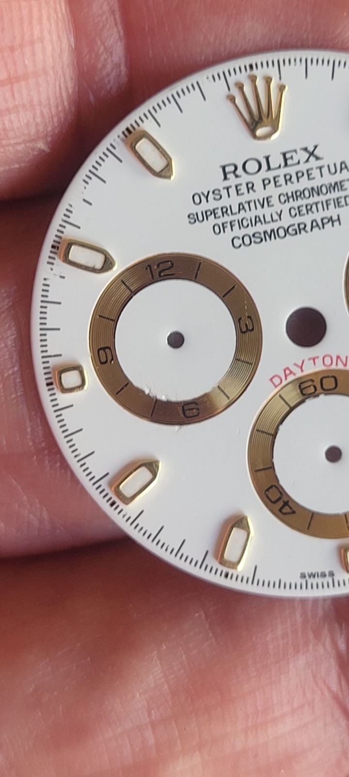 Rolex 100% Genuine Beautiful White Daytona dial for 116523, 116503, 116508, Etc.