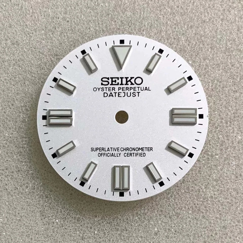 28.5mm Retro Watch Dial Green Luminous for Nh36 Nh35 Movement Watch Accessories