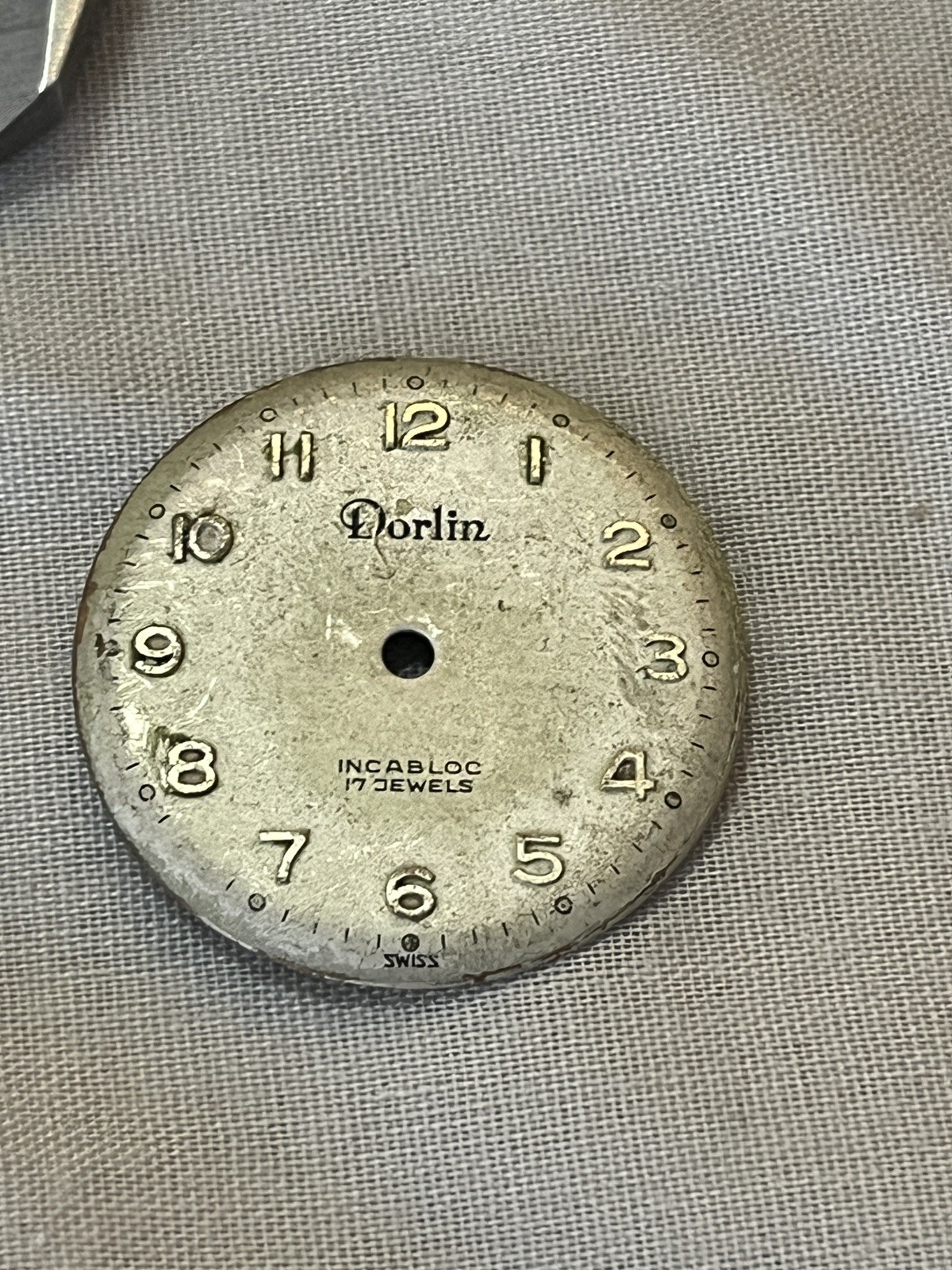 Vintage Dorlin Wristwatch Dial for movement AS1187- 1194 w/2 Dial Feet