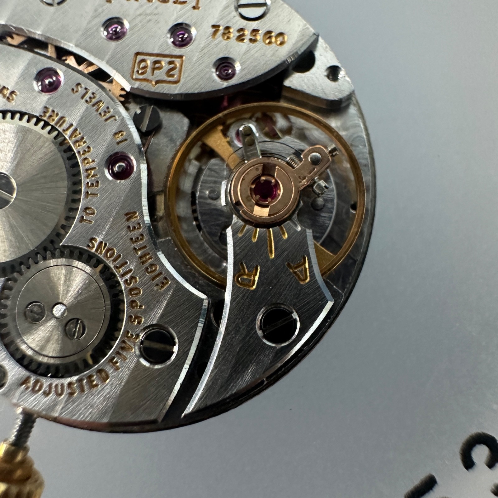 Piaget Watch Movement 9P2 Working Original Crown Dial Hands