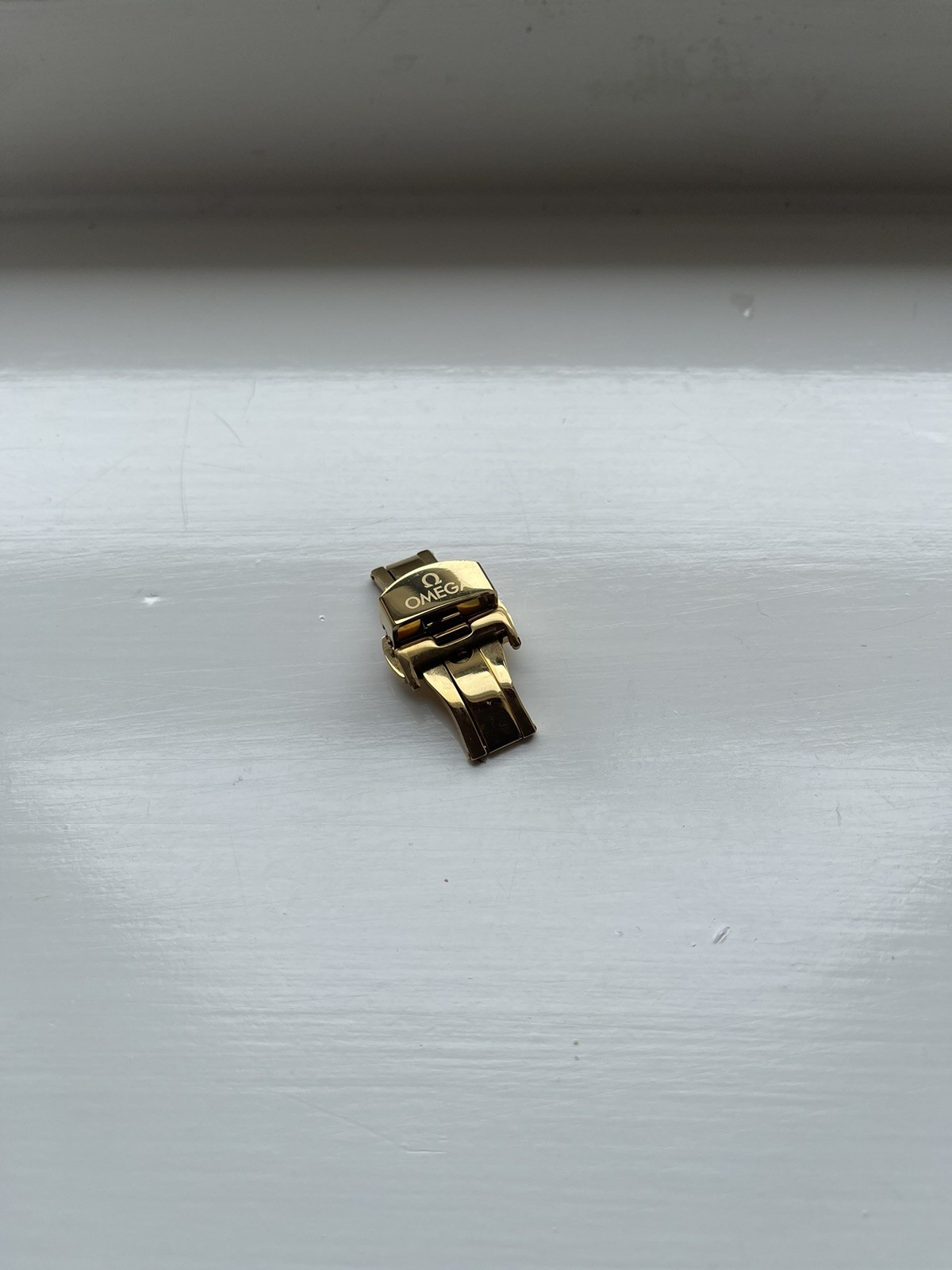 For OMEGA 16mm Buckle yellow Gold Plated Colour Butterfly Buckle Only BARGAIN!