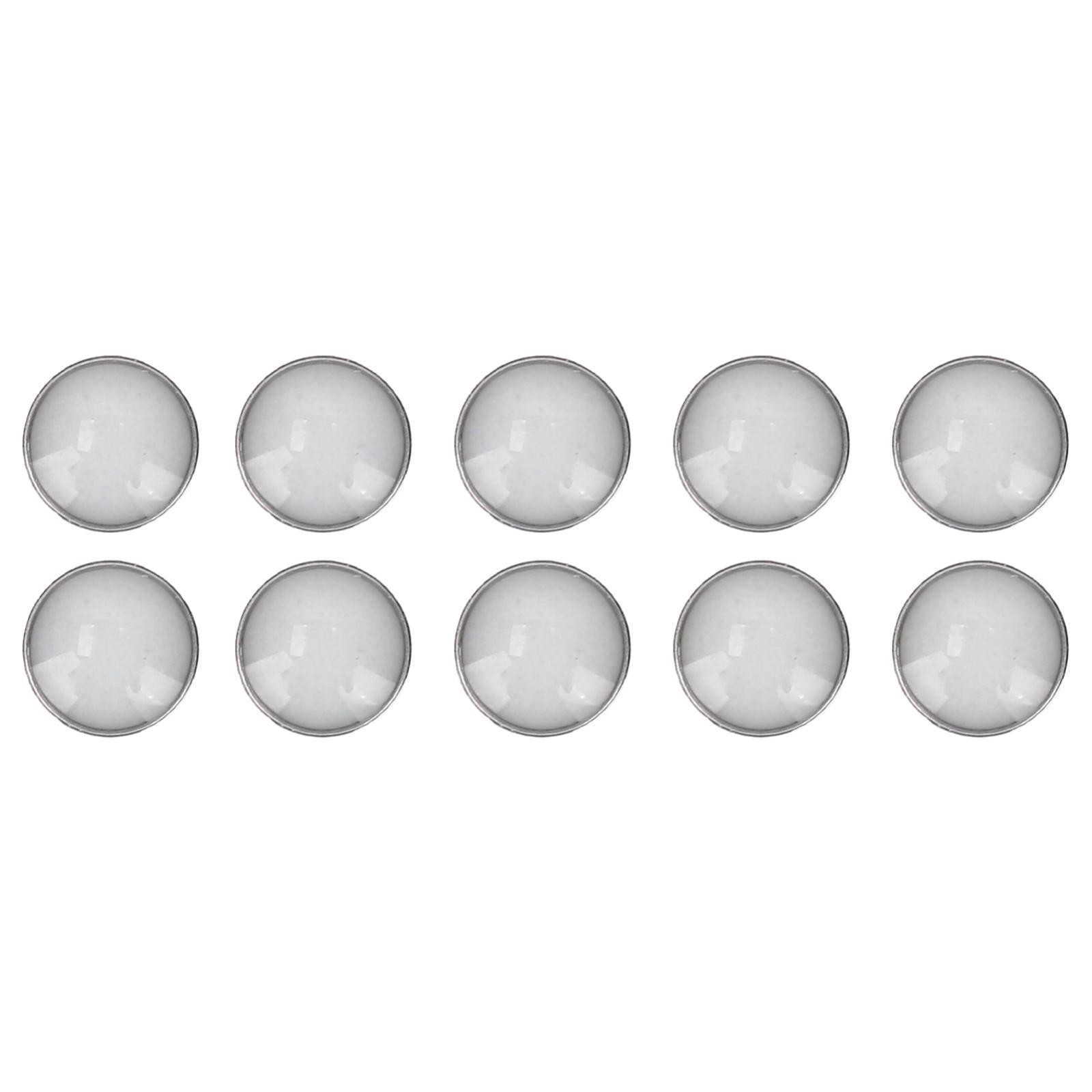 10Pack Alloy+Glass Universal Watch Luminous Bezel Dial Night Dot Pip Decoration