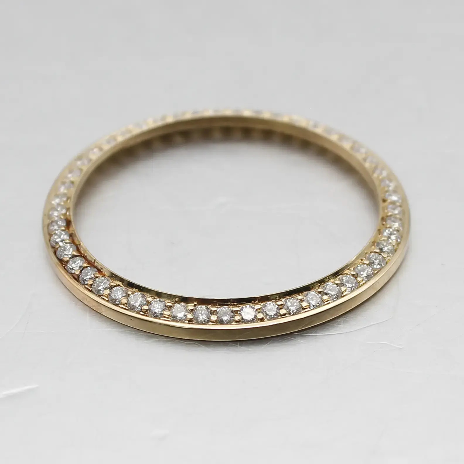 Custom Alloy 18K Gold Plated Diamond .70 ct Fit for Datejust 31MM Bezel