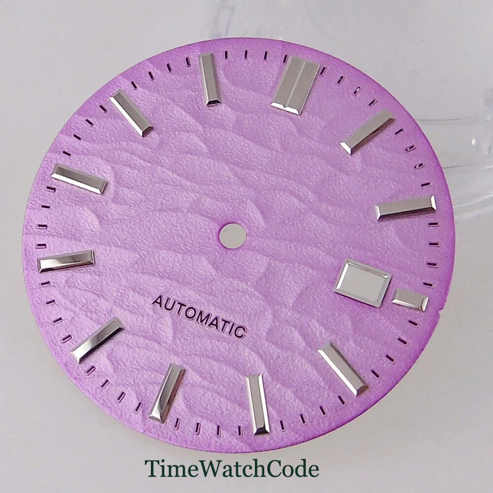 Watch Dial Face Accessories 33.5mm Fit NH35A NH36A Date Window Beige Dials
