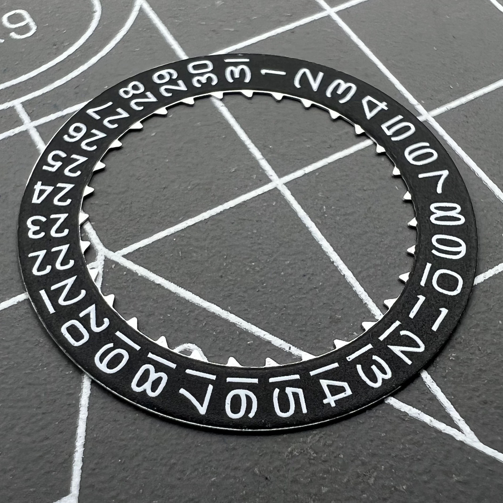 Black Date Disk Wheel Date Wheel for Miyota 9015 Date At 3 Japan Made