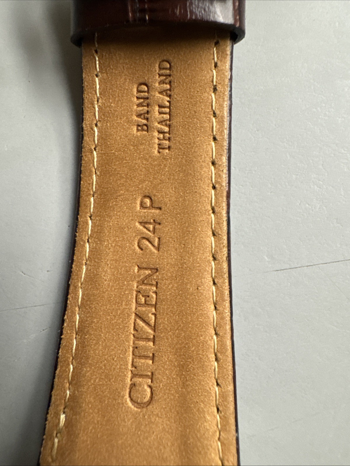 Citizen Eco-Drive Watch E111-S086833 Solar Powered Tank Style Leather Strap