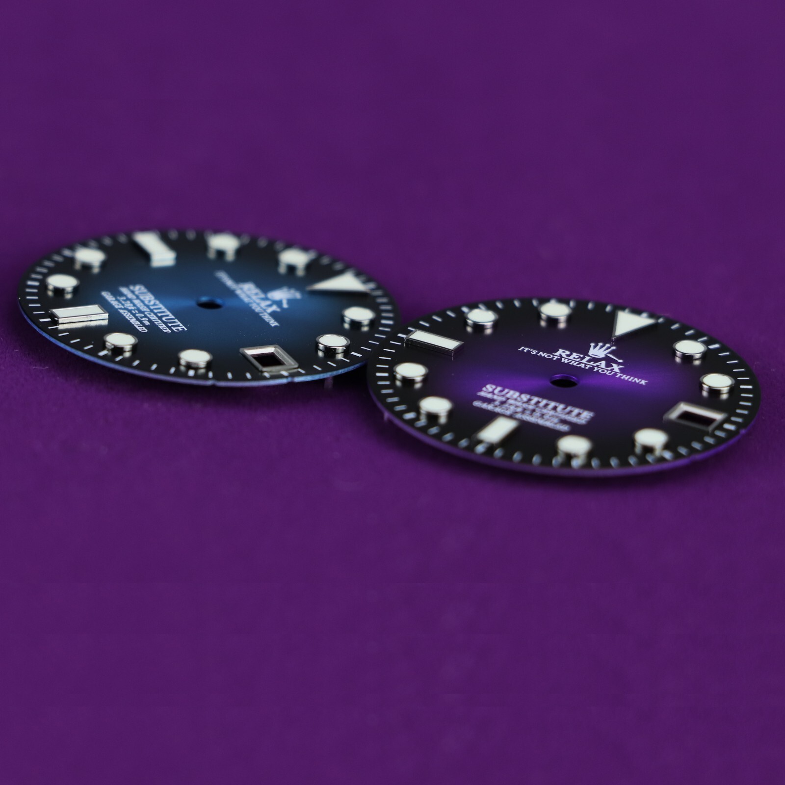 Relax Dial , Gradient blue for NH35 movement bgw9 c3 lume