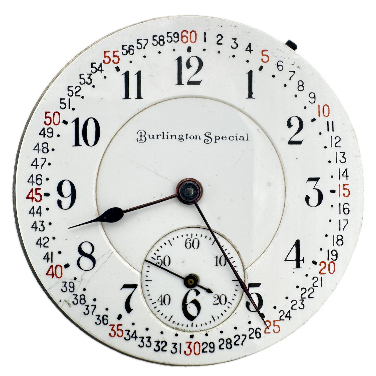 Antique 16s 1915 Burlington 19j Mechanical Pocket Watch Movement Illinois 106