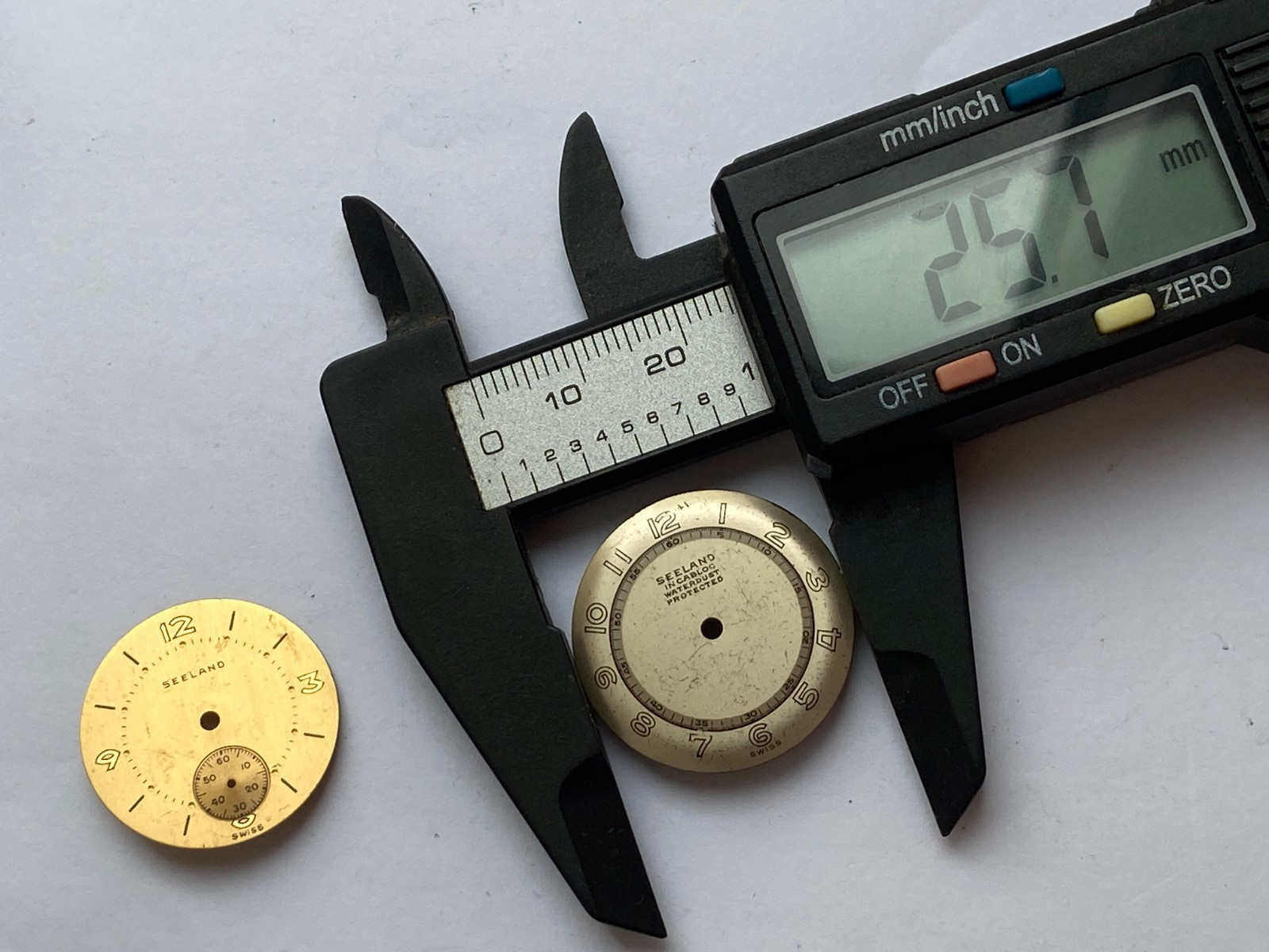 WRIST WATCH DIAL PARTS LOT OF 2 SEELAND