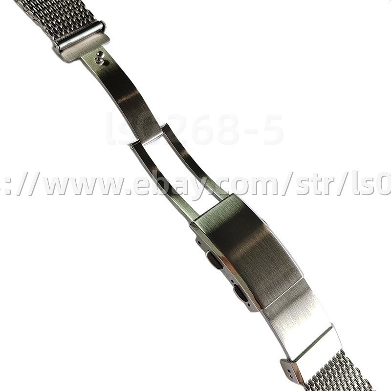 High Quality 20mm 316L Stainless Steel Mesh Watch Band Strap Bracelet Adjustable