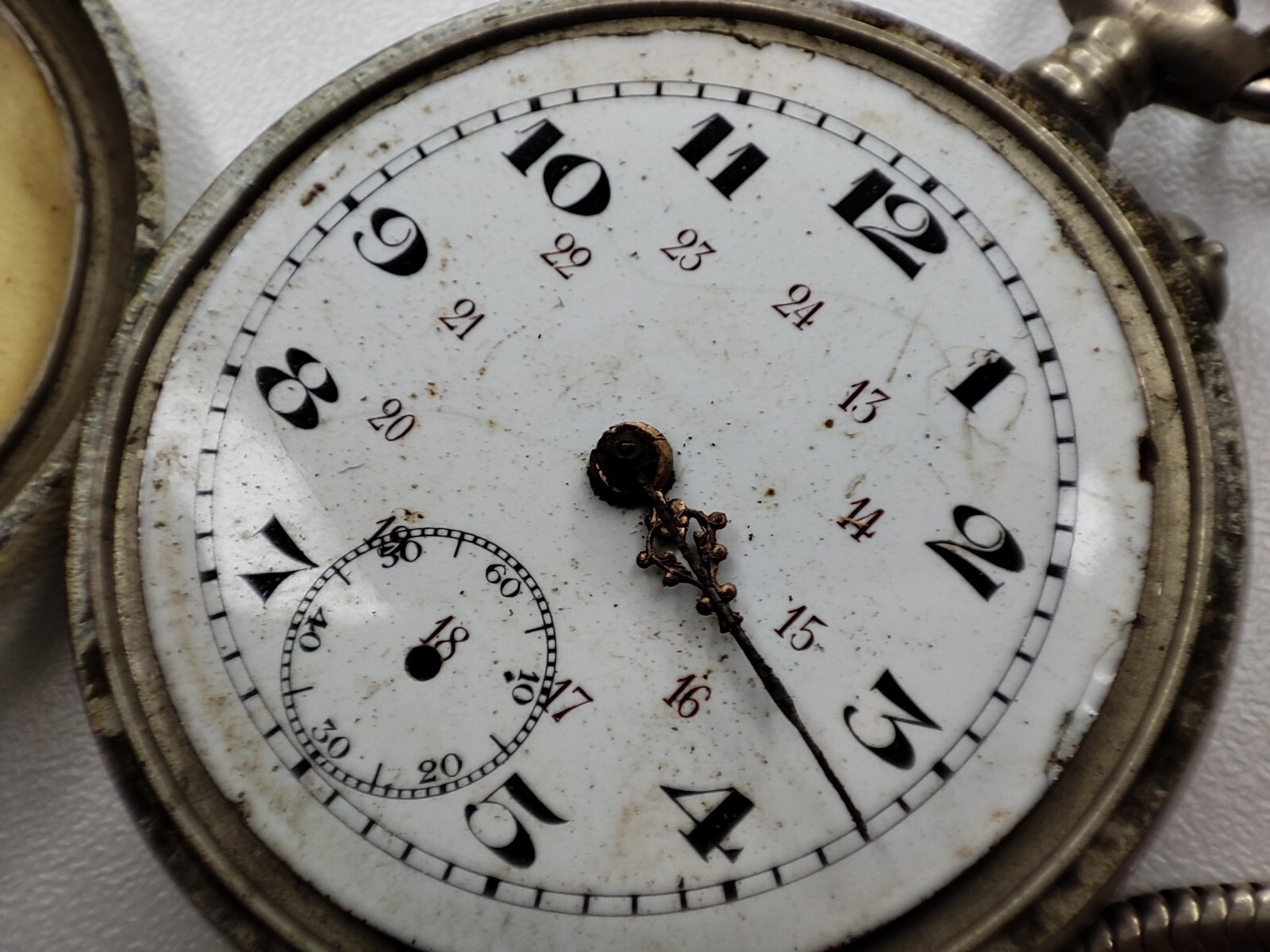 Argentan pocket Watch – 48.8 mm – for parts and spares