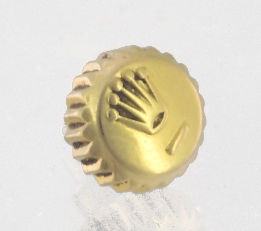 Vintage Rolex 6mm 18k Yellow Gold Crown – 24 603 8 – Mint Condition –