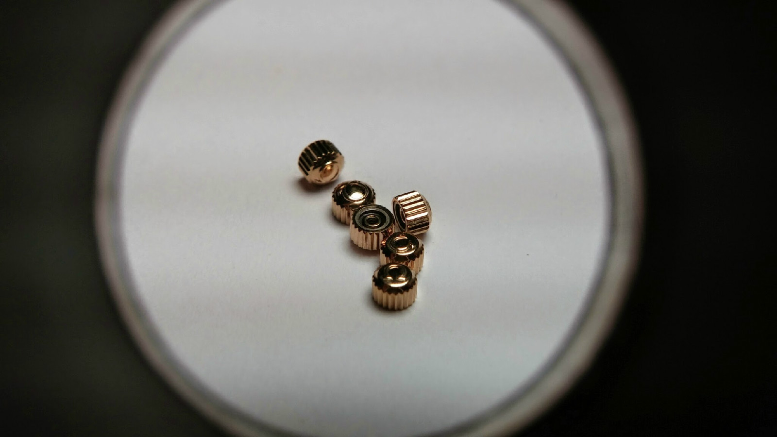 New Omega Authentic Gold Polished 3mm x 1.5mm Watch Parts Crown. 1 per order