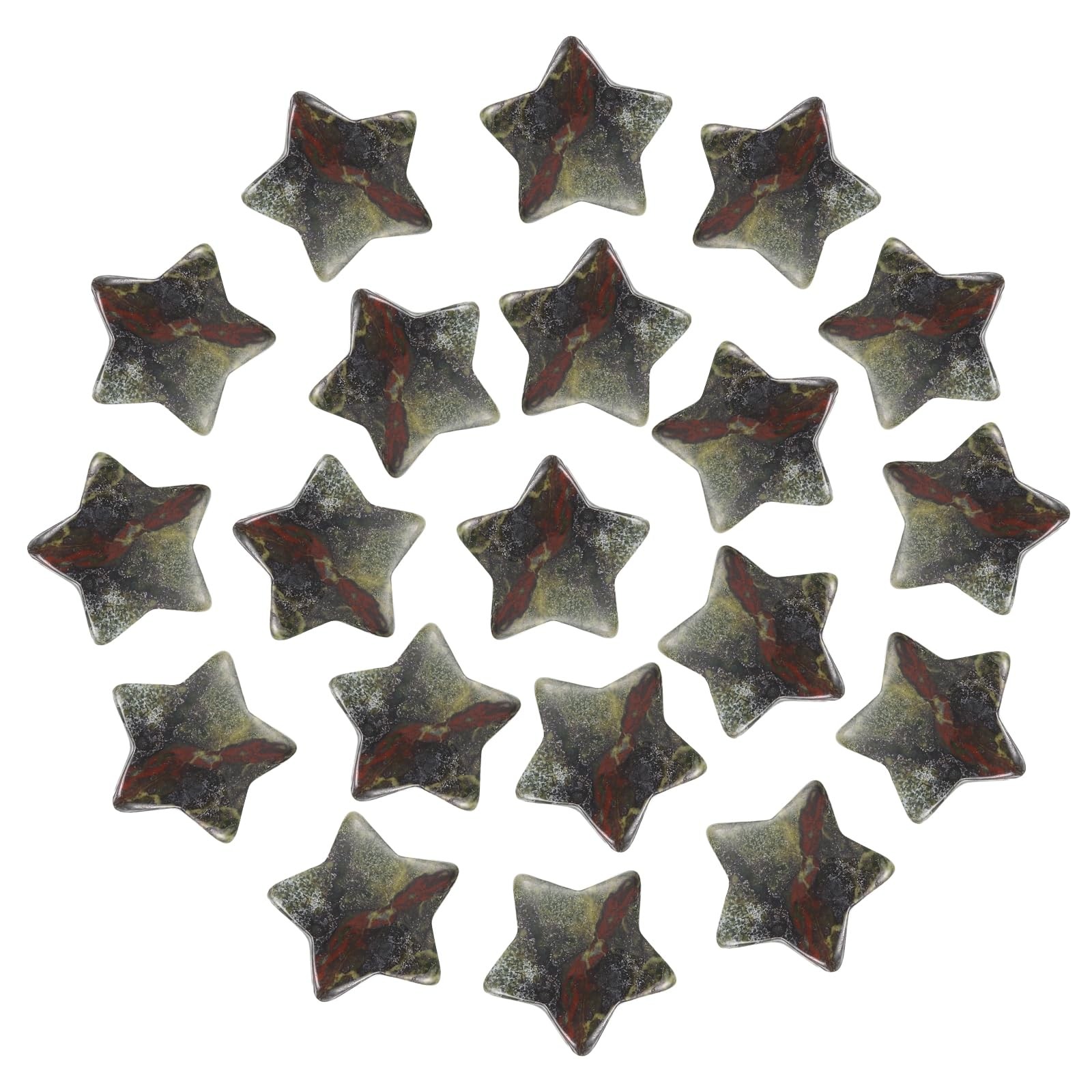 PATIKIL 20 Pcs Natural Star Crystal Stone, 0.8 Inch Polished Star Gemstone Cryst