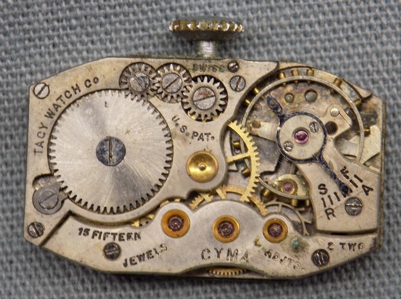 Cyma Tacy 15 Jewels Watch Movement US Patent NON Working AS IS Parts or Repair