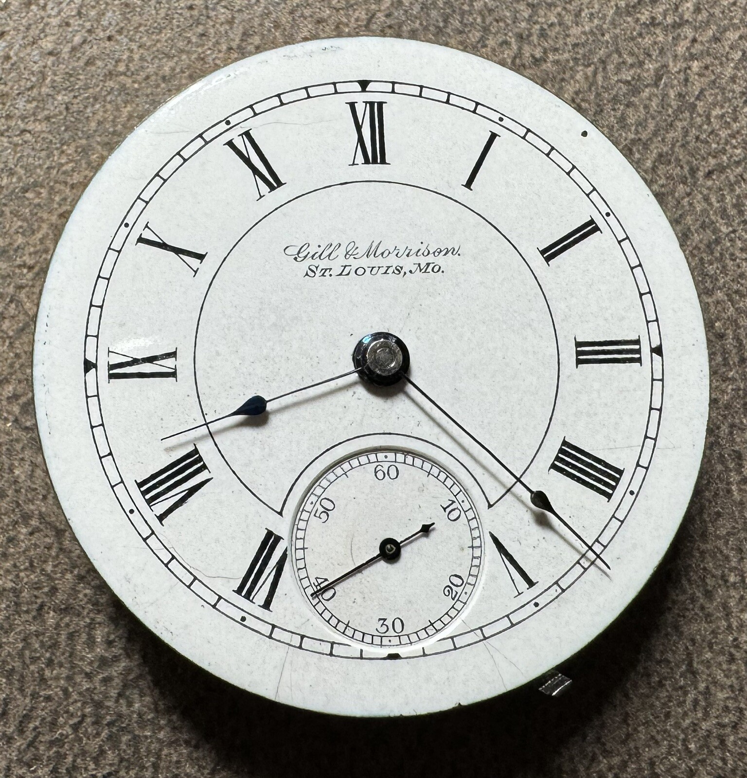 1893 COLUMBUS NORTH STAR 18S 7J PW LS POCKET WATCH MOVEMENT & DIAL private label