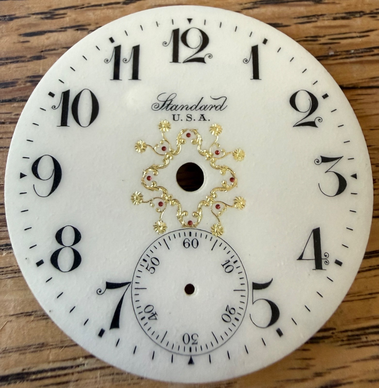 Standard USA Fancy Gold Floral Motif Watch Dial – Watchmaker Replacement Large