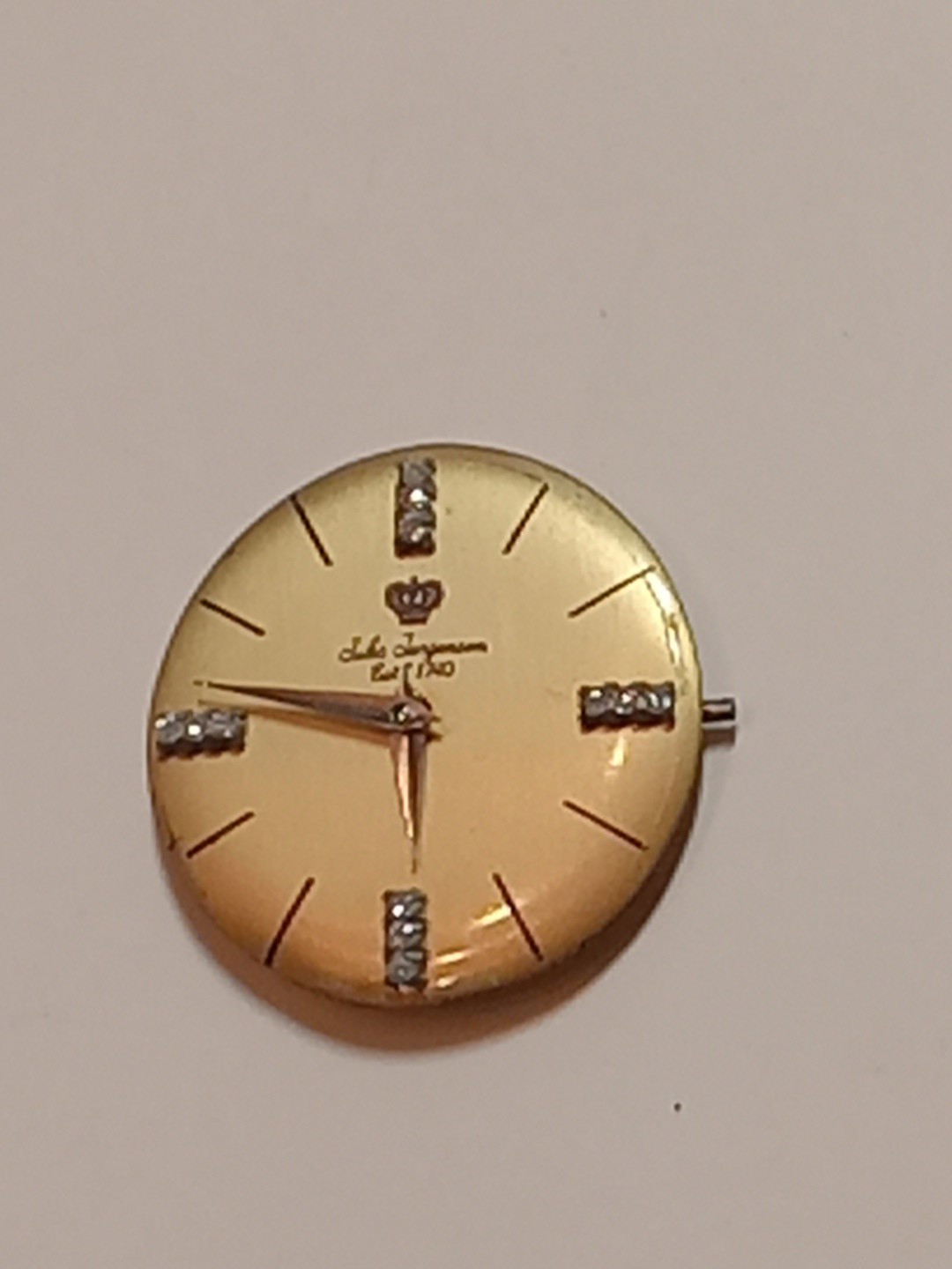 jules jurgensen watch Movement With 12 Diamonds Real White Natyral 17 Jevels…