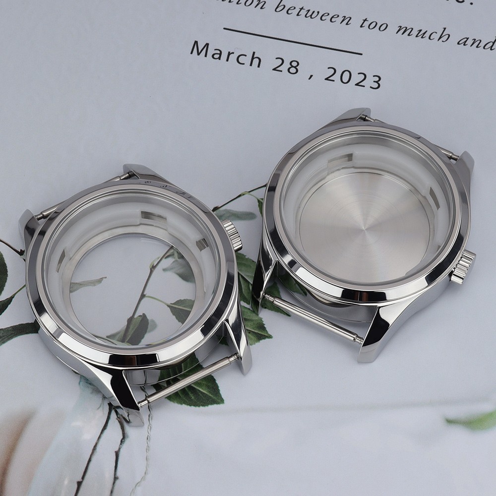 FEIYASHI 42mm NH35 Watch Case Classic Silver Stainless 10ATM For Seiko NH35 NH36