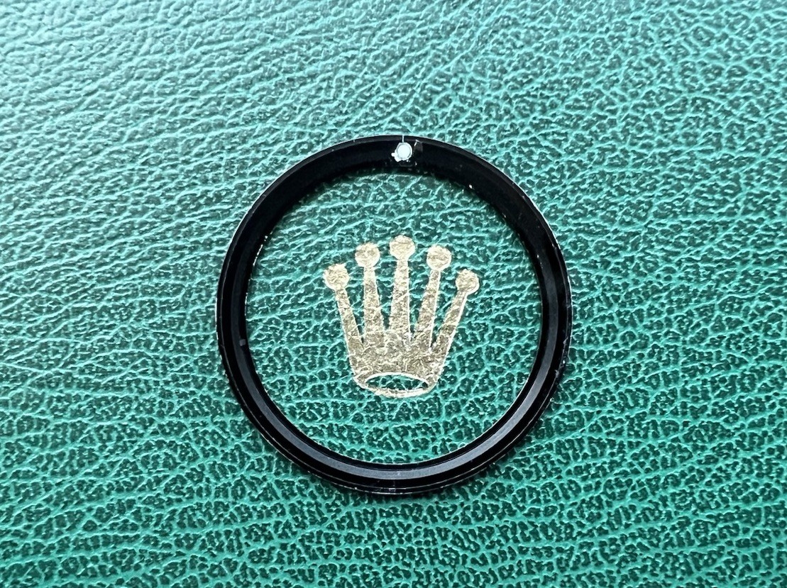 Genuine Rolex Submariner 5512 5513 1680 1665 Pointed 4 Black Bezel Insert #1449
