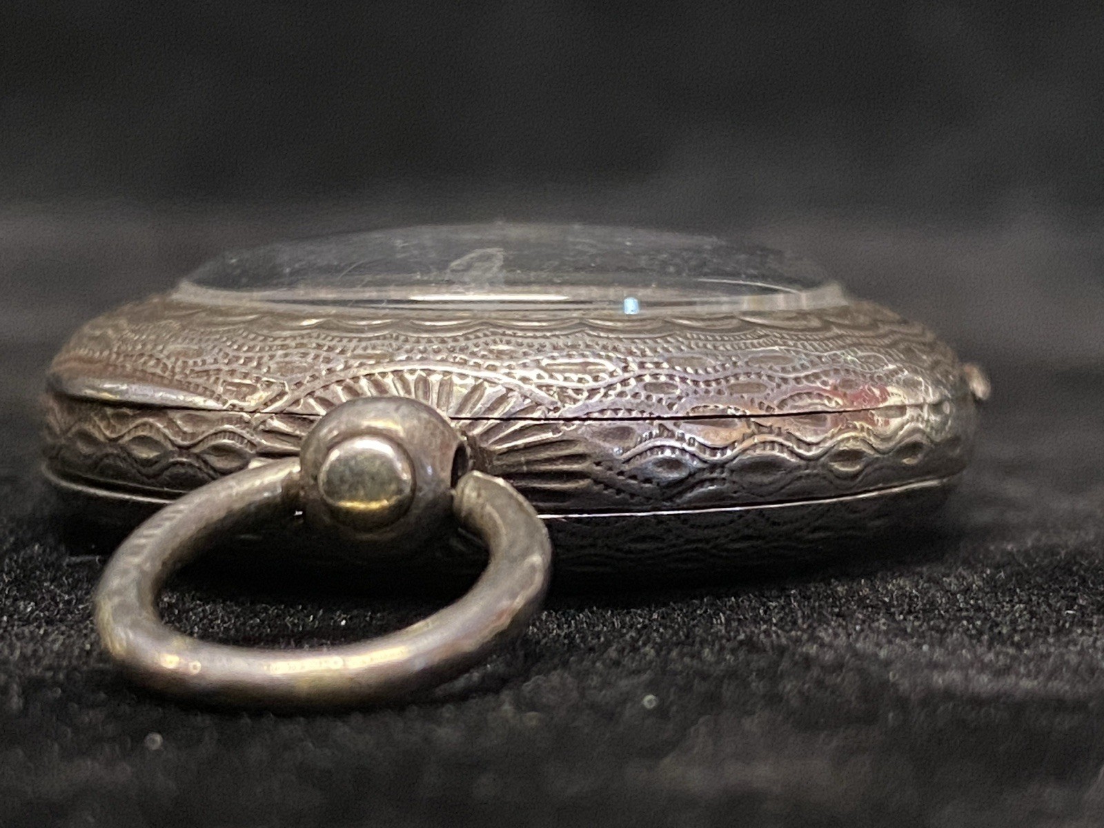 Antique Swiss 800 Silver Hallmarked Case Pocket Watch Porcelain Keys Parts JB10