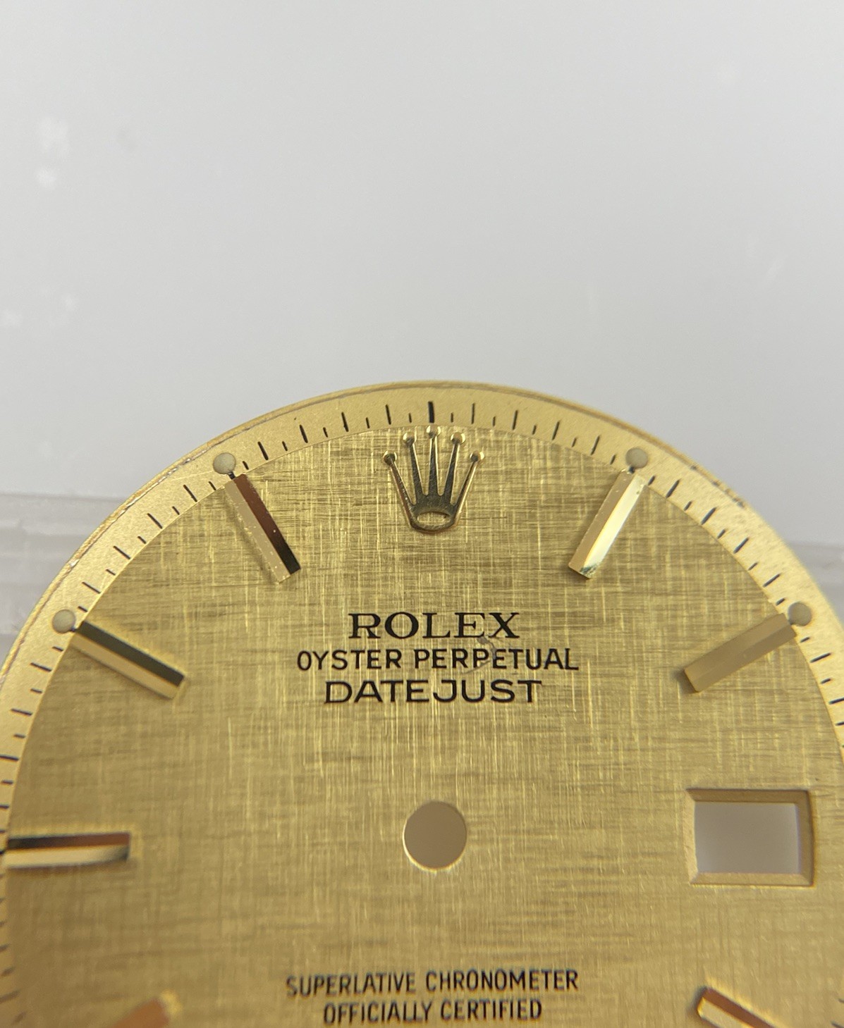 Original Rolex 36mm Datejust 1601 1603 Cal. 1565 Champagne Gold Linen Dial