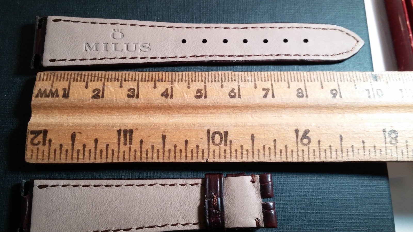 Milus Band Alligator BROWN with Brown stitch, 18/14mm, 70/105mm lengths regular