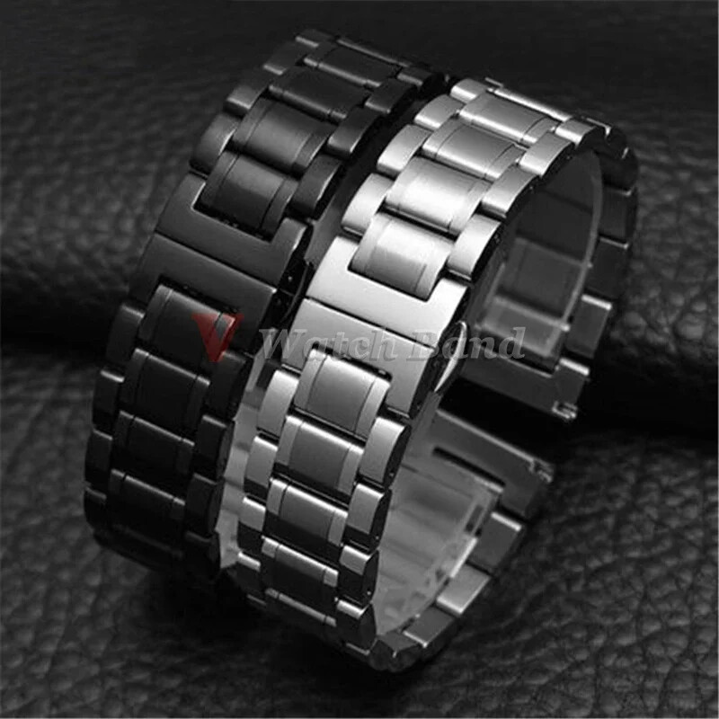 Hot New Curved End Strap Solid Stainless Steel Watch Bands for Butterfly Clasp
