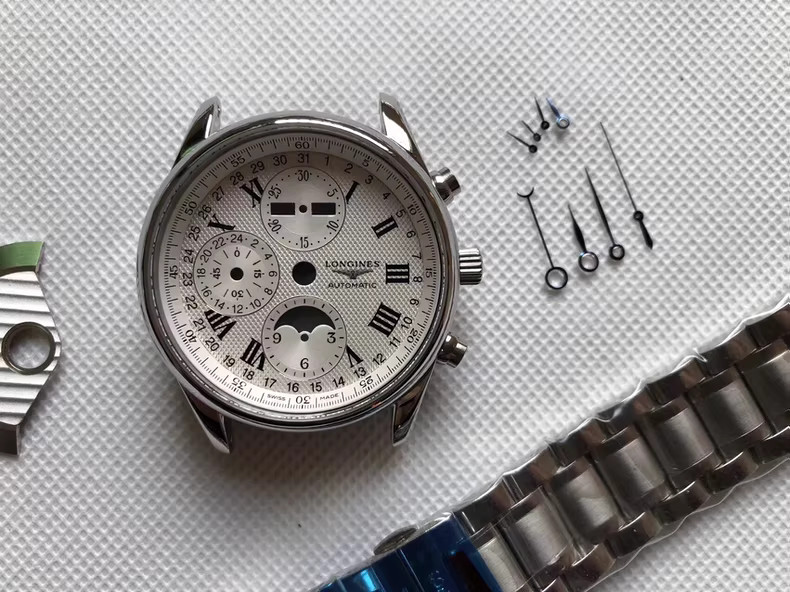 DIY 40mm Watch Steel Case kit For 7751.7751.7751.7751 Movement After-sales