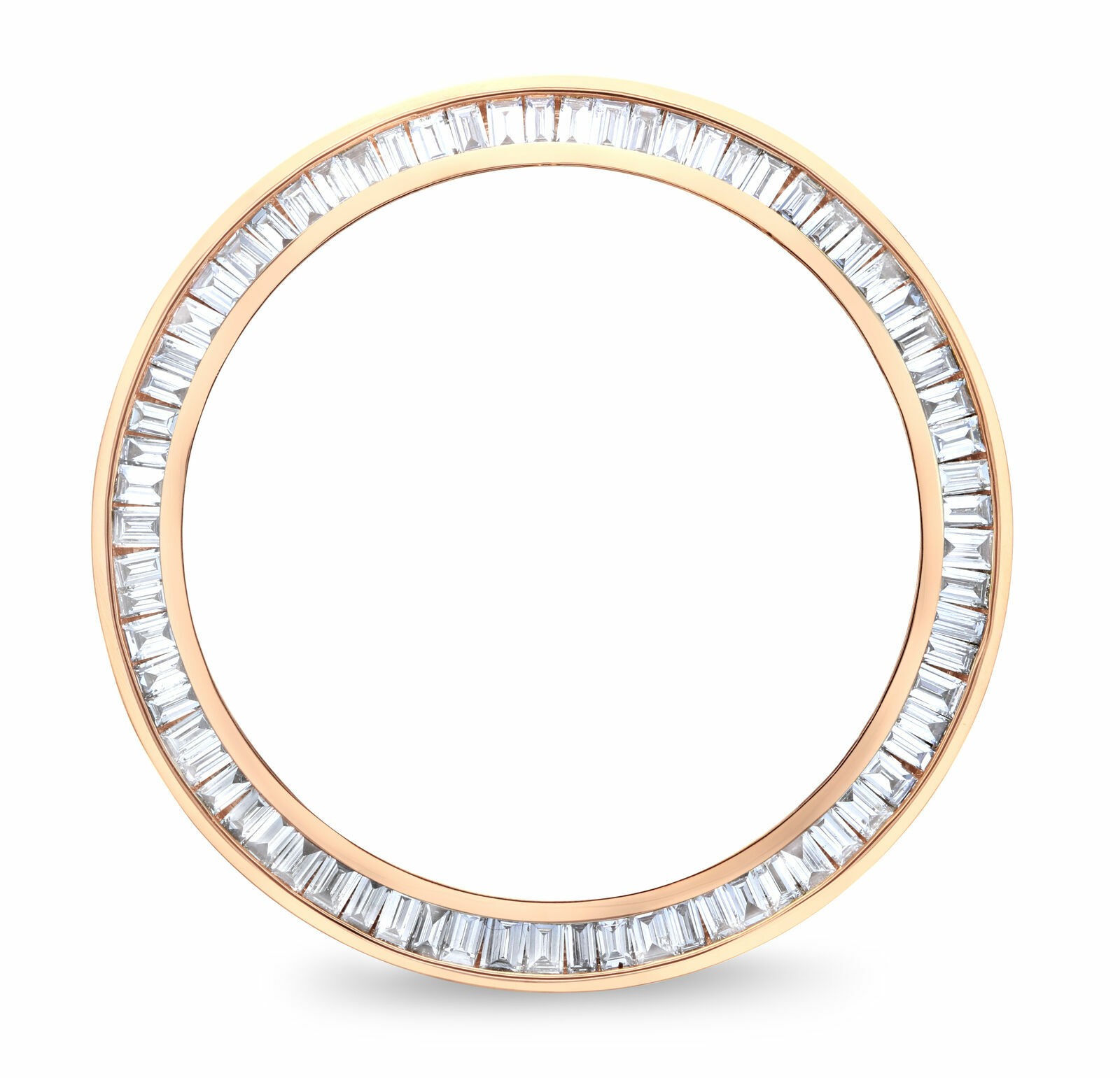 MENS 2.75CT BAGUETTE NATURAL DIAMOND BEZEL 14KY FOR ROLEX DATEJUST 36MM WATCH
