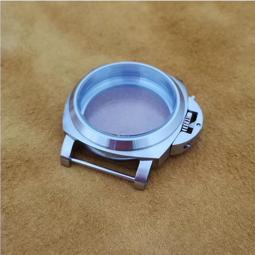 44mm 316L Stainless Steel Watch Case Brushed/Polished Fit ETA6497 ST3600Movement