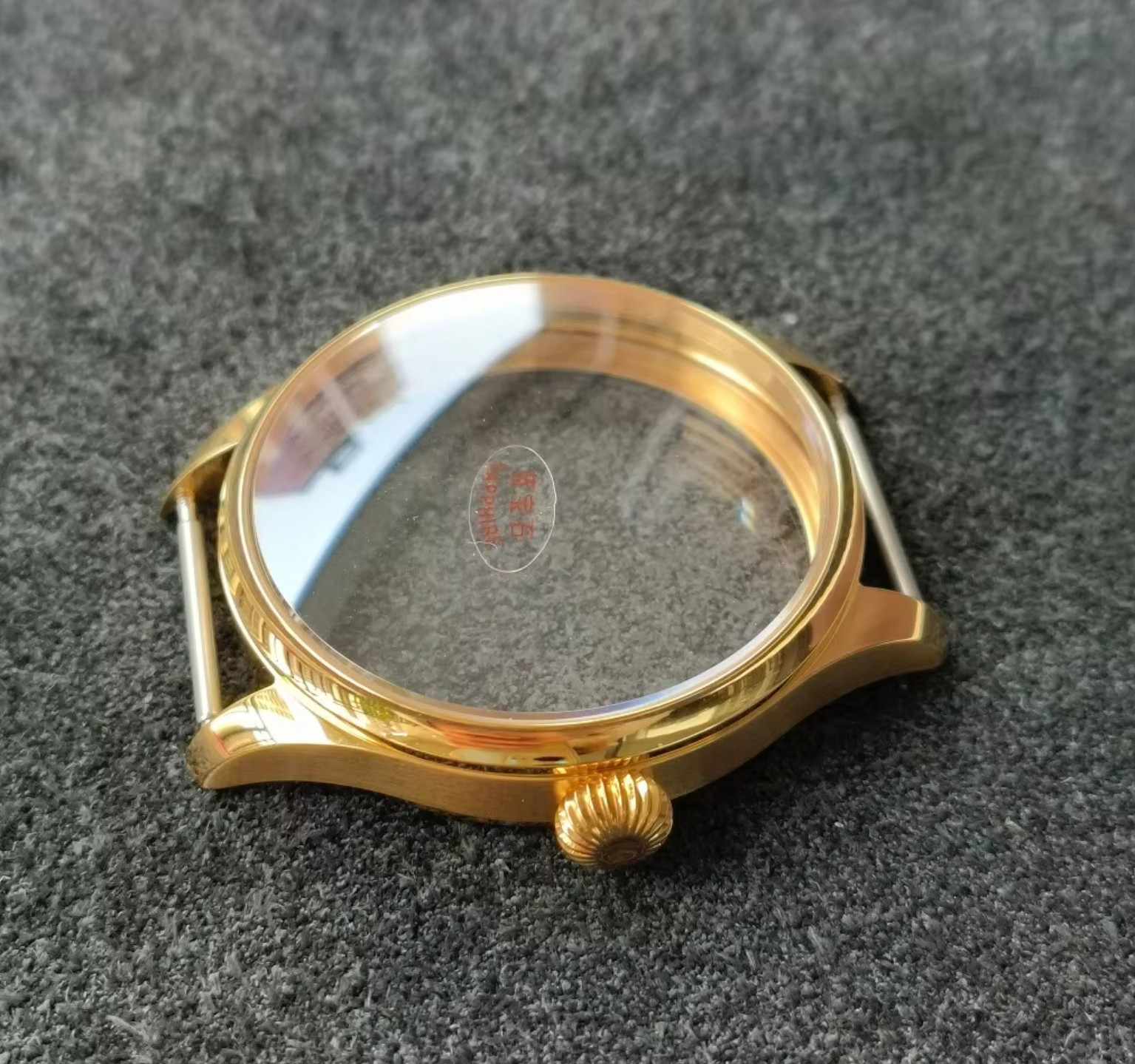 41mm golden Pumpkin shape Watch Case For ETA6497/6498/ST3600/3621 Movement