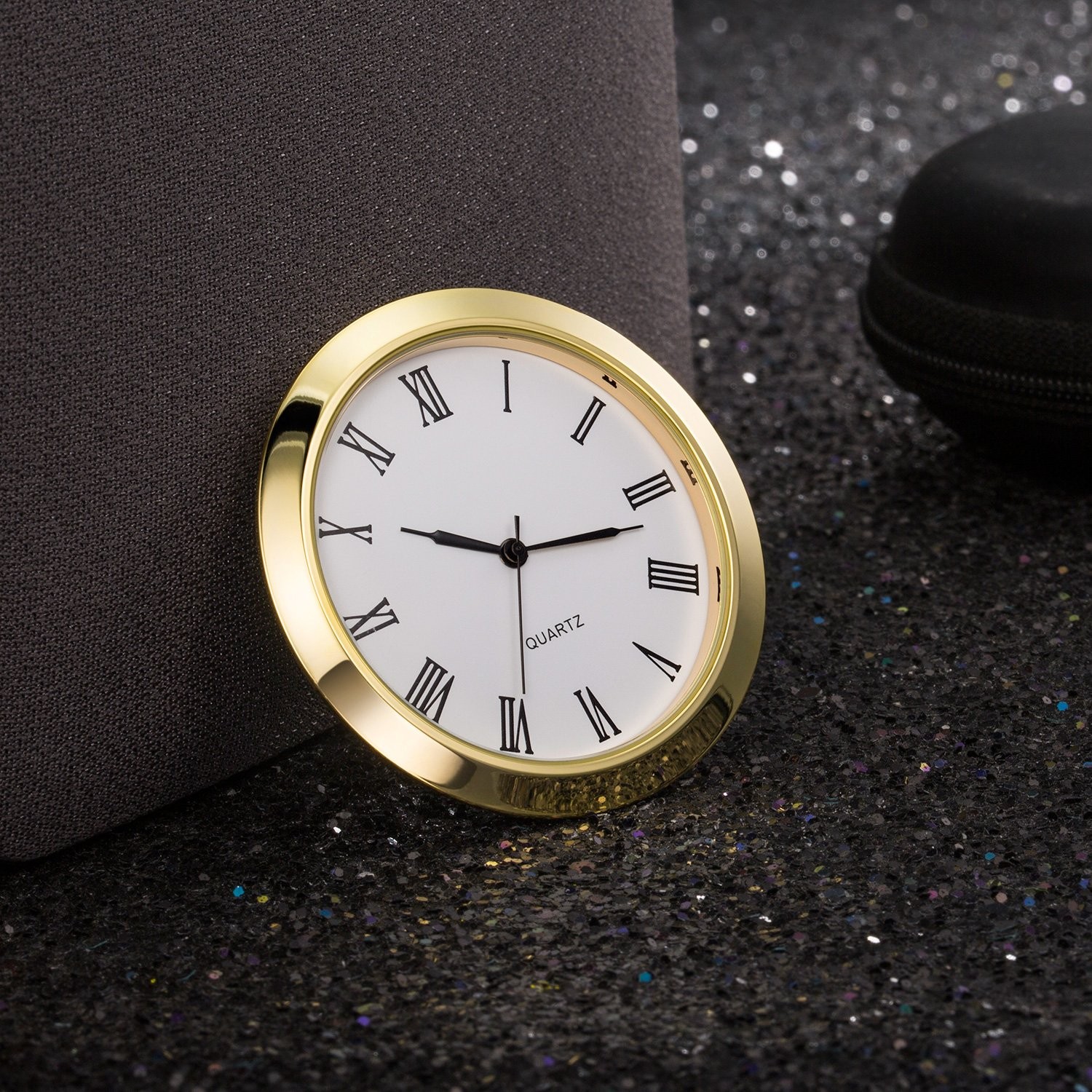 Hicarer 2-1/8 Inch (55 Mm) Quartz Clock Fit-up/Insert with Arabic Small, Gold