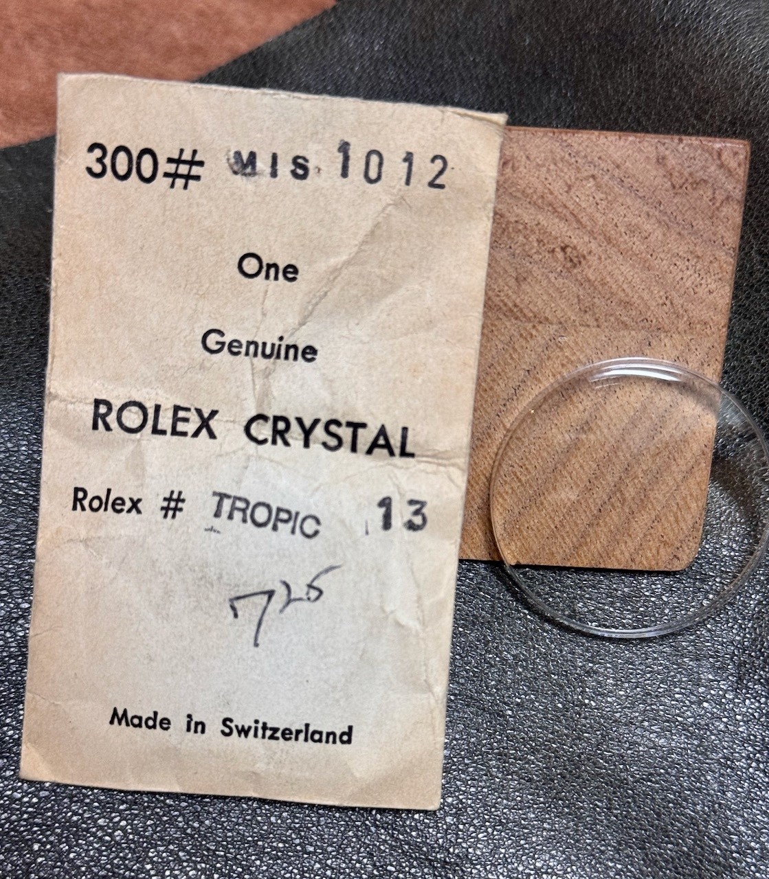 Genuine Rolex Tropic 13 watch crystal to ref. 5502 5516 6594 7926 7963 7965 7967