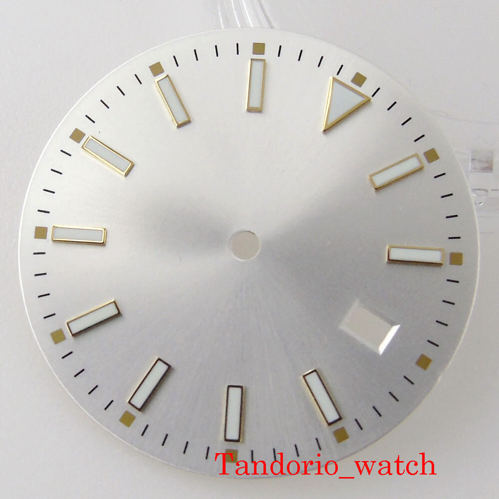 33.5mm Black Blue Green Watch Dial Face for NH35A Automatic Movement Date