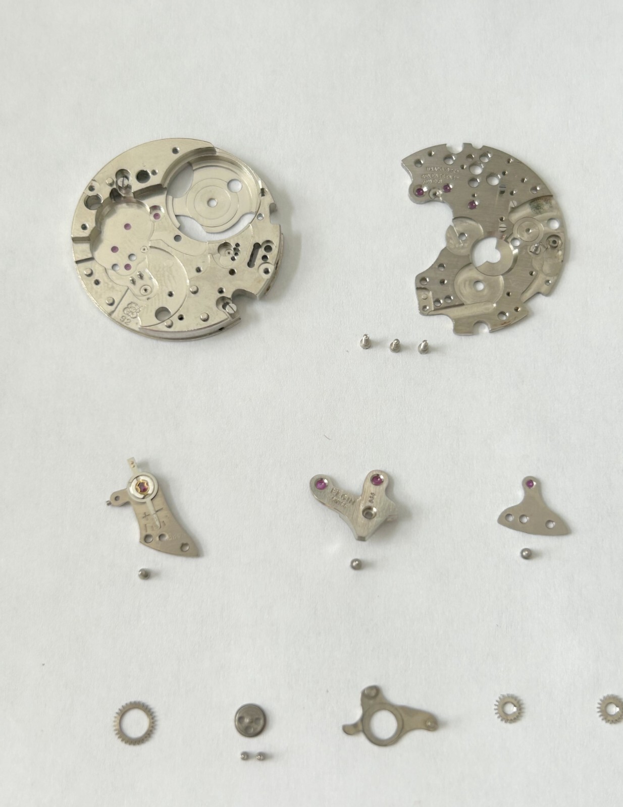 Valjoux Cal 92 Watch Movement Parts Balance Fork Wheel Spring Berral Bridge