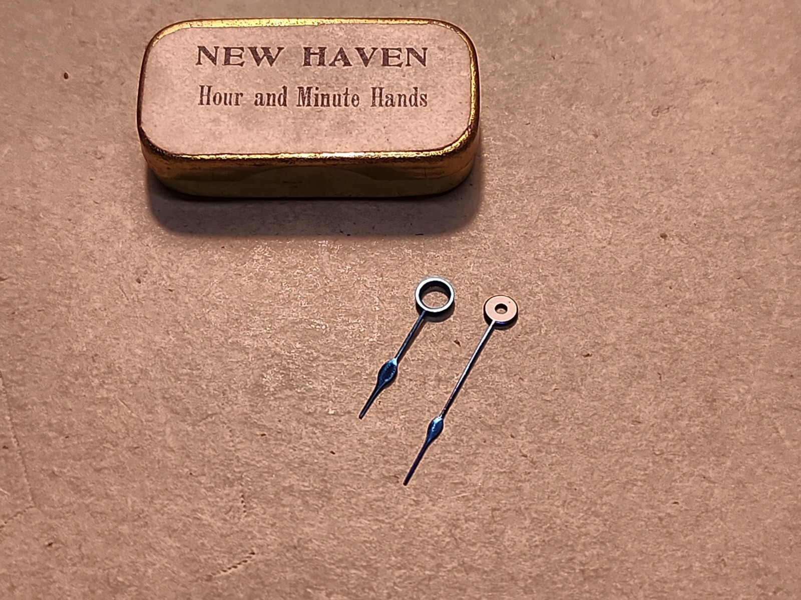 Set Of NOS New Haven Blue Spade Hour/Minute Hands With 250/100 Hole Sizes