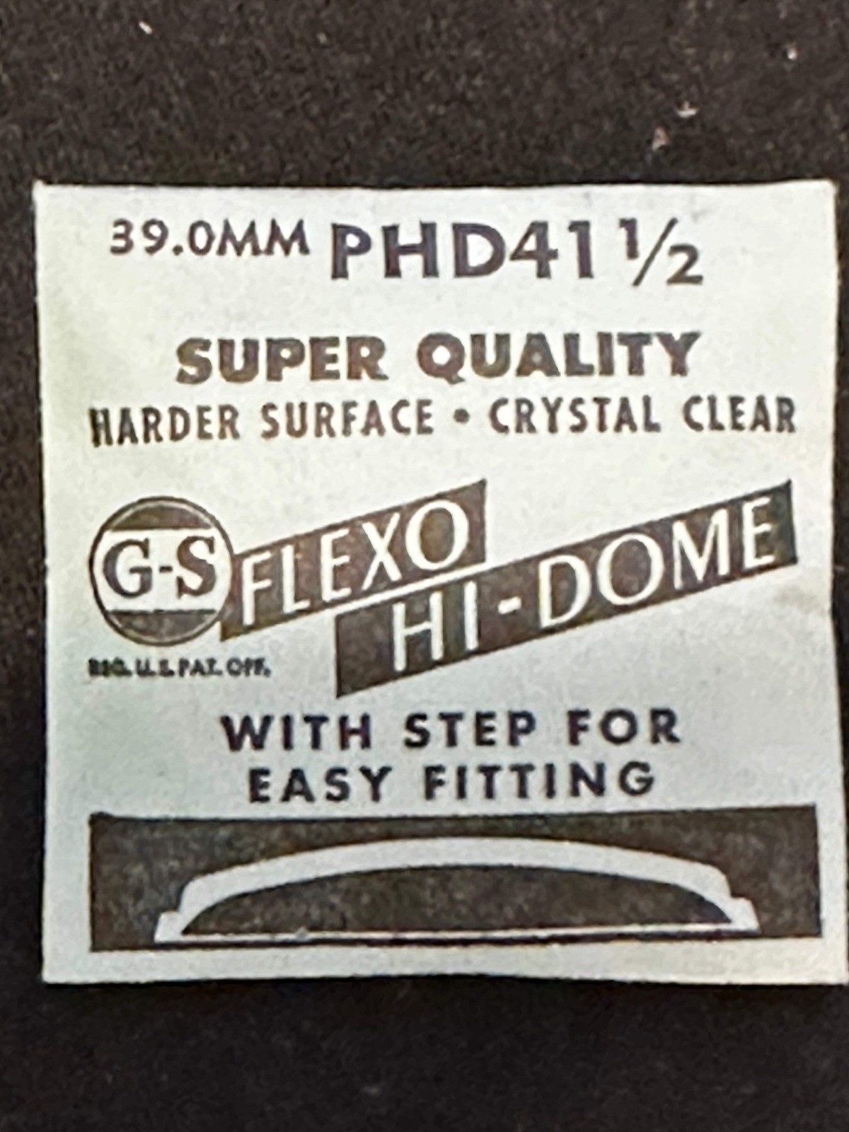 GS Flexo Round HI-DOME Crystal PHD 41½ – 39.0 mm – New