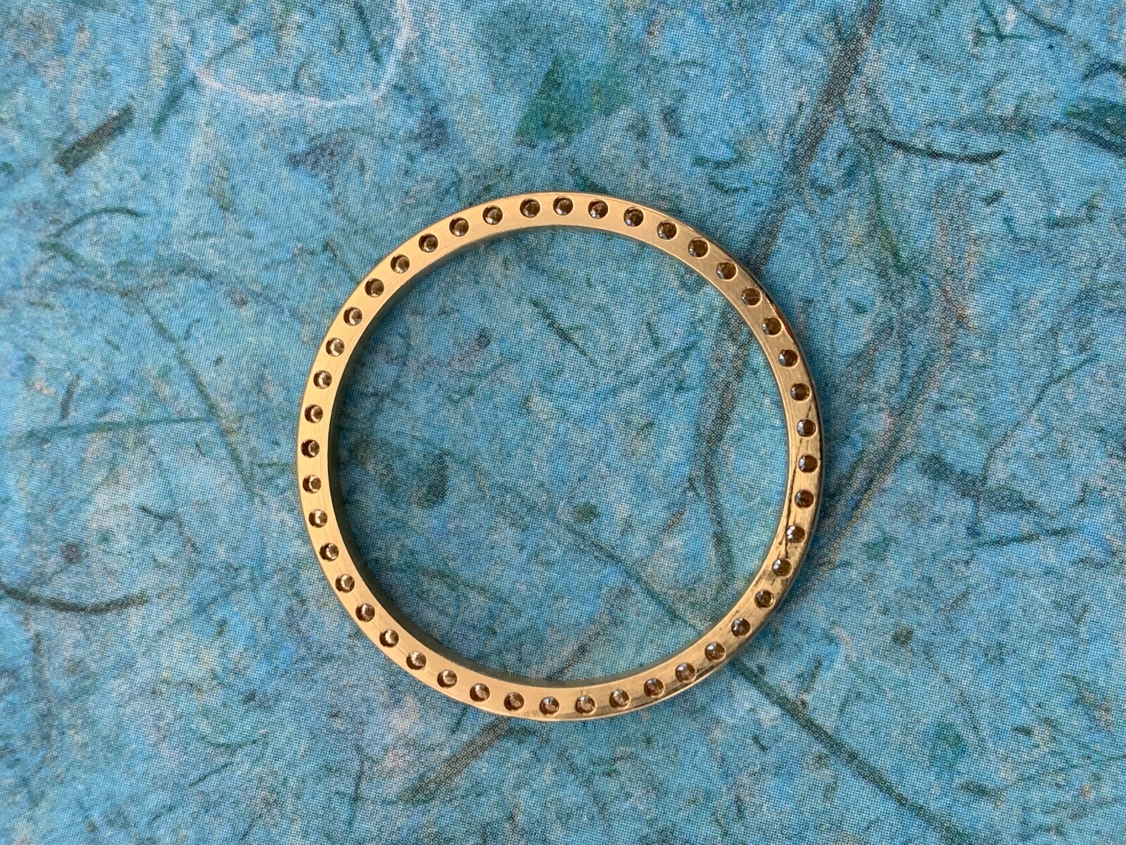 Rolex Datejust Custom 18K Yellow Gold Diamond Bezel .90 CT For 31mm Watch