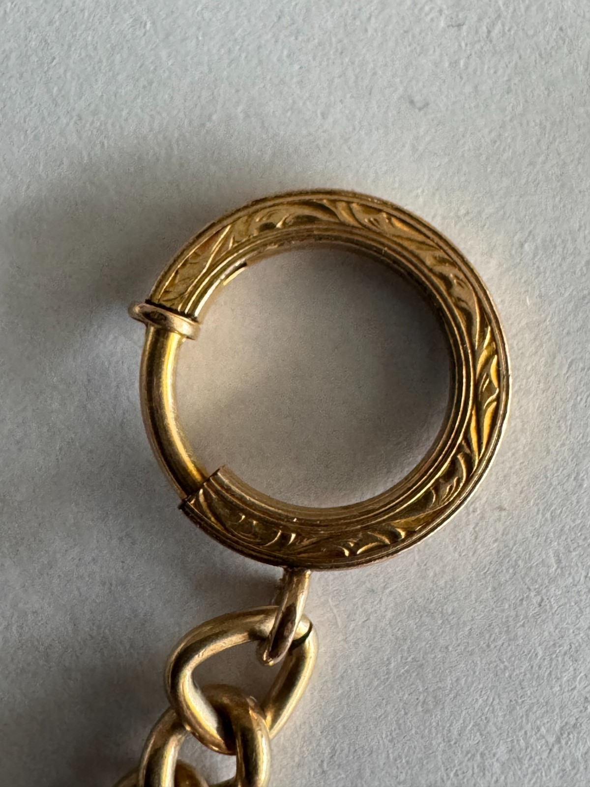 HEAVY VINTAGE 6.5 INCH YELLOW GOLD FILLED SIMMONS POCKET WATCH CHAIN