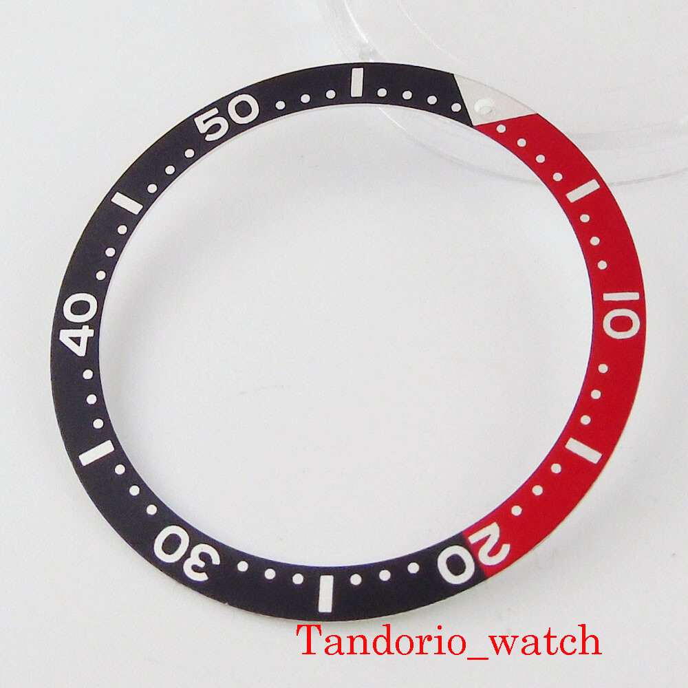 39mm Alloy Watch Bezel Insert Ring Fit 45mm Watch Case White Marks Watch Parts