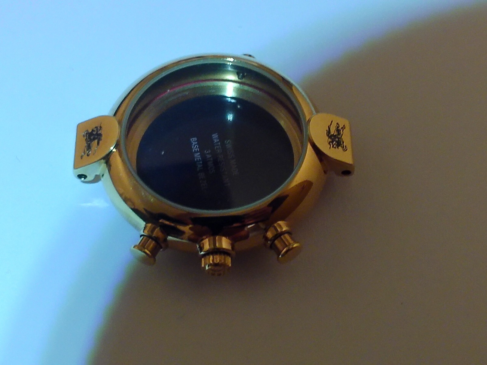 NOS Genuine BURBERRY WATCH CASE + DIAL , MODEL 4000, GOLD PLATED