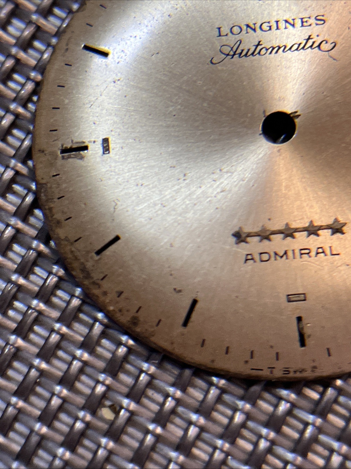 VTG Longines Admiral Automatic Watch Dial for Parts 1960 -1970