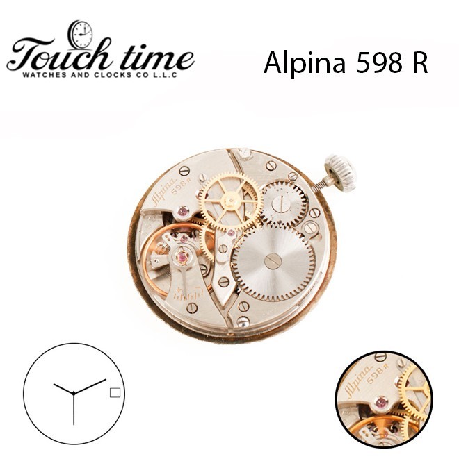 Alpina 598 R Swiss Watch Manual Movement, Without Date Disk, with Alpina Dial