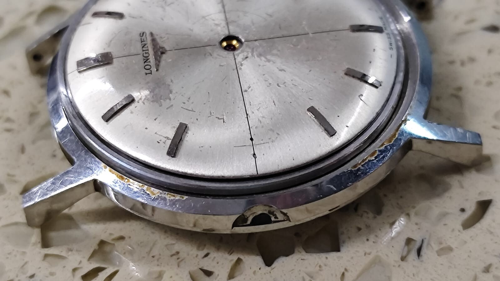 1966 Longines Dress Watch Ref. 7629 3 Stainless Steel Cal 721 Not work parts