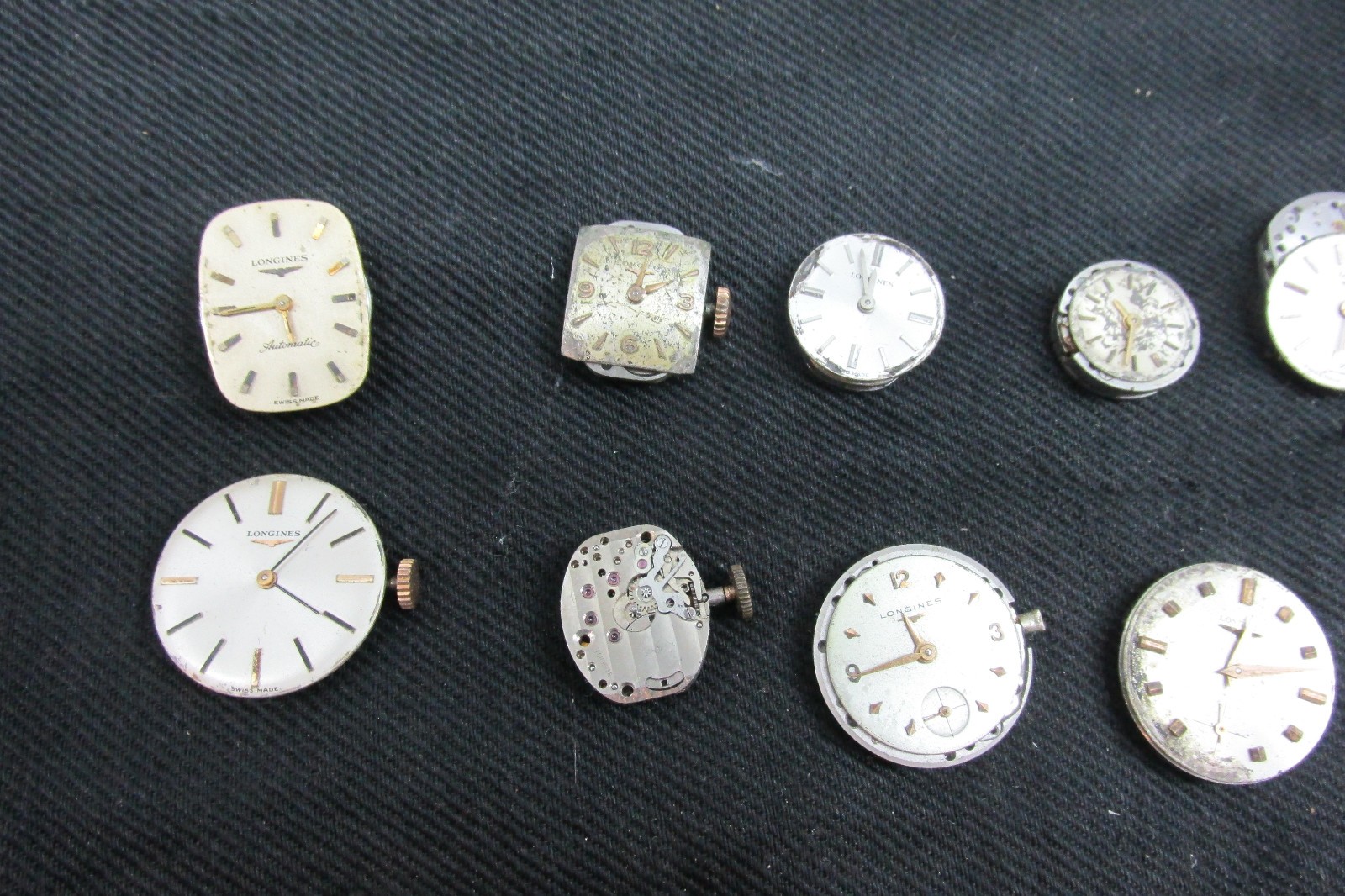 Vintage Longines Ladies Watch Repair Lot x4 Movements Dials Cal 410 14.16 8LN Pa