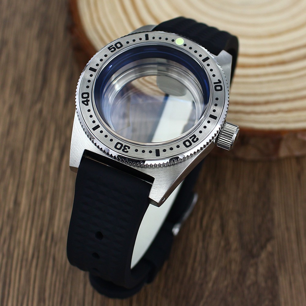 40mm Watch Case Strap Modify Seiko 62MAS Mod Steel Sapphire For NH35 34 NH36 38