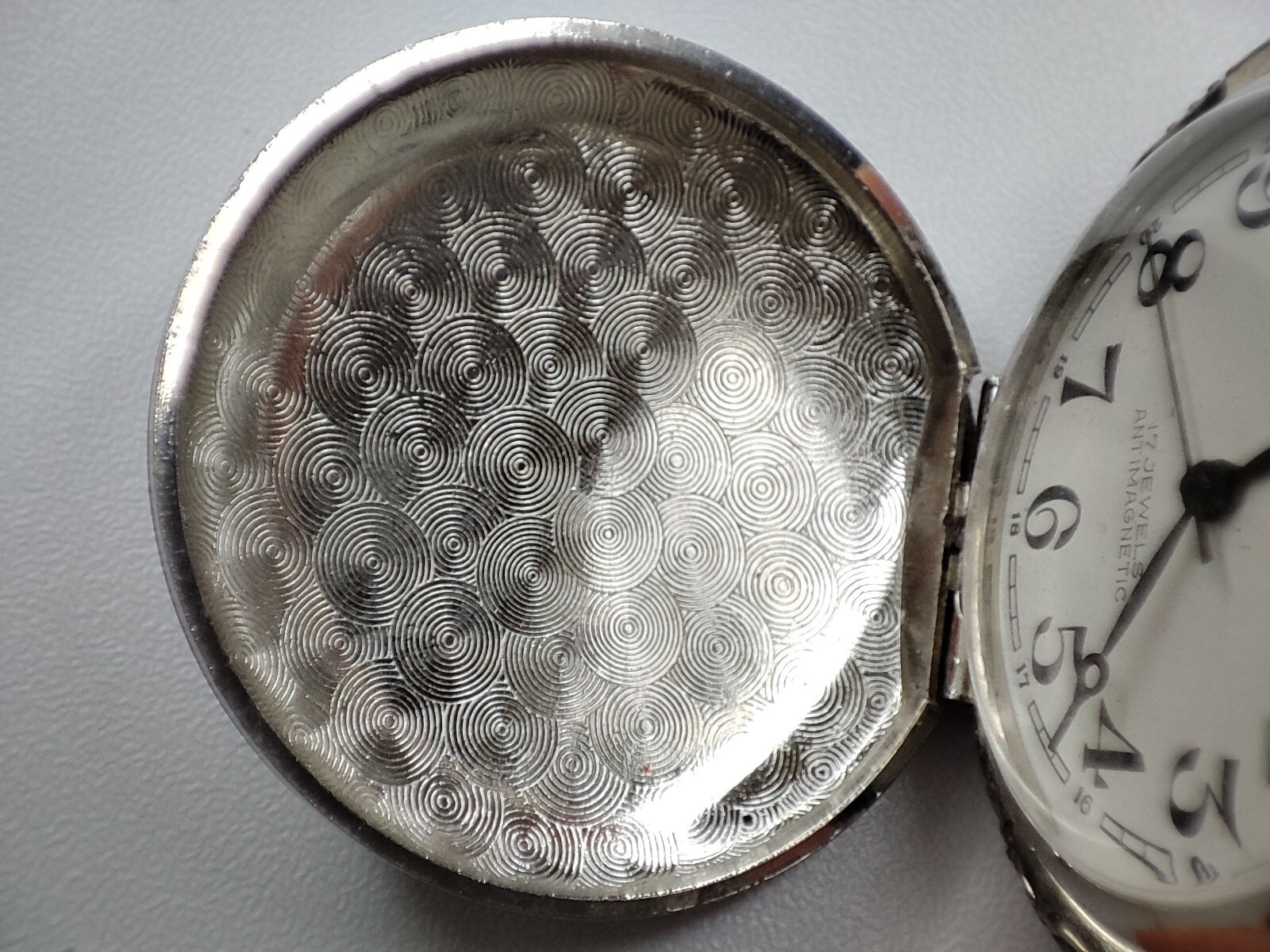 Boat hunting scene pocket Watch nikkey – 46.5 mm for parts and spares