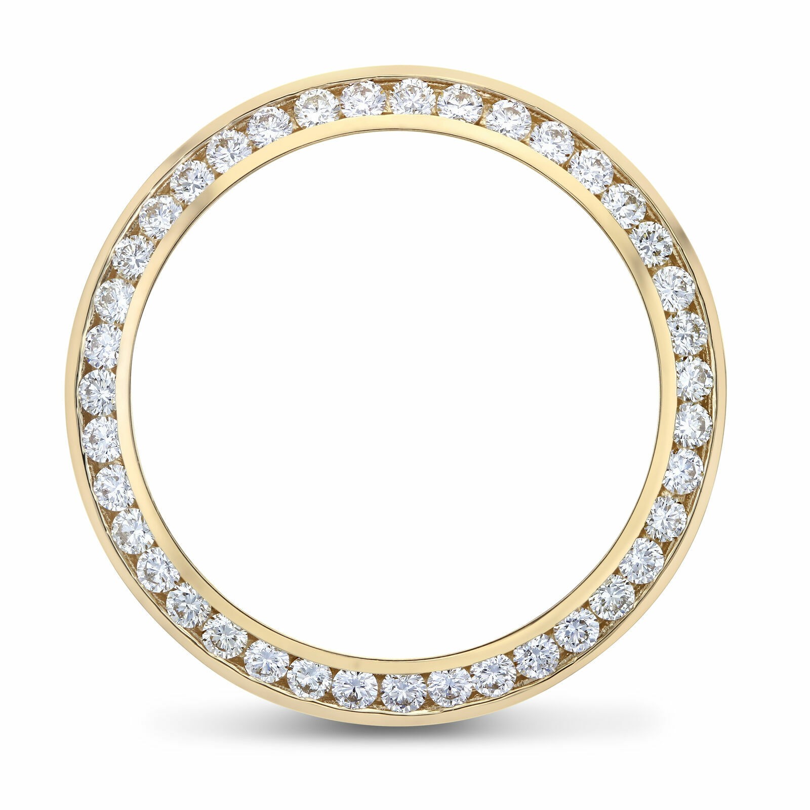 36MM 3CT CHANNEL NATURAL DIAMOND BEZEL 14KY FOR ROLEX DATEJUST PRESIDENT WATCH